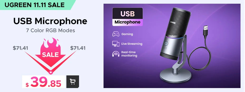 UGREEN 3.5mm & USB-C Wired Earbuds with Mic – HiFi Stereo