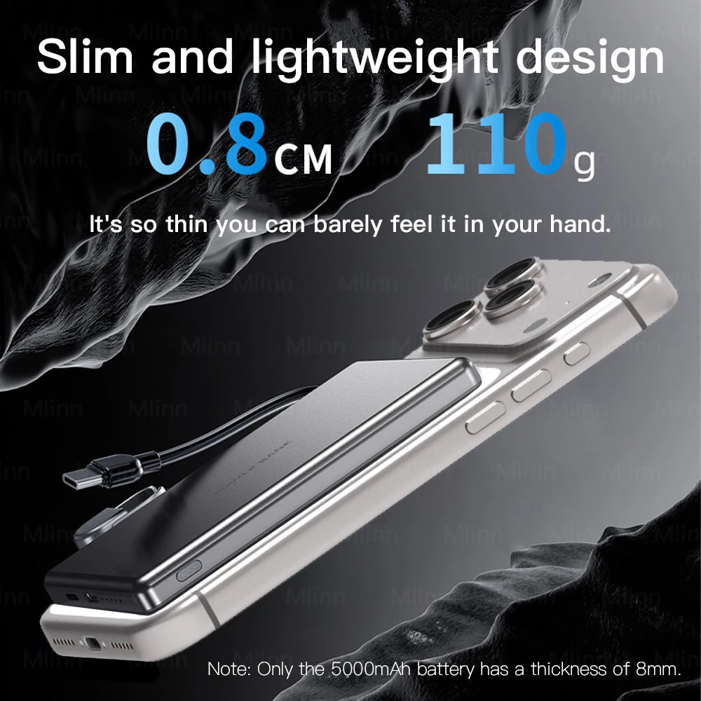 Ultra-Slim Magnetic Wireless Power Bank 10000mAh – 15W Fast Charging