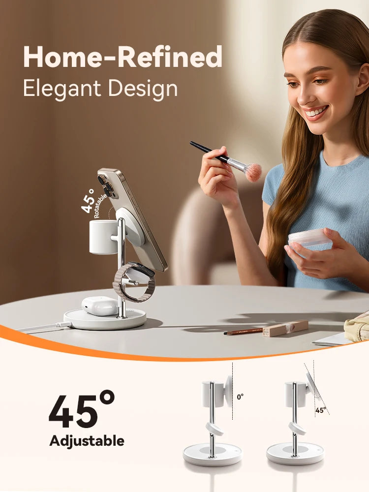 JOYROOM Qi2 3-in-1 Magnetic Wireless Charger