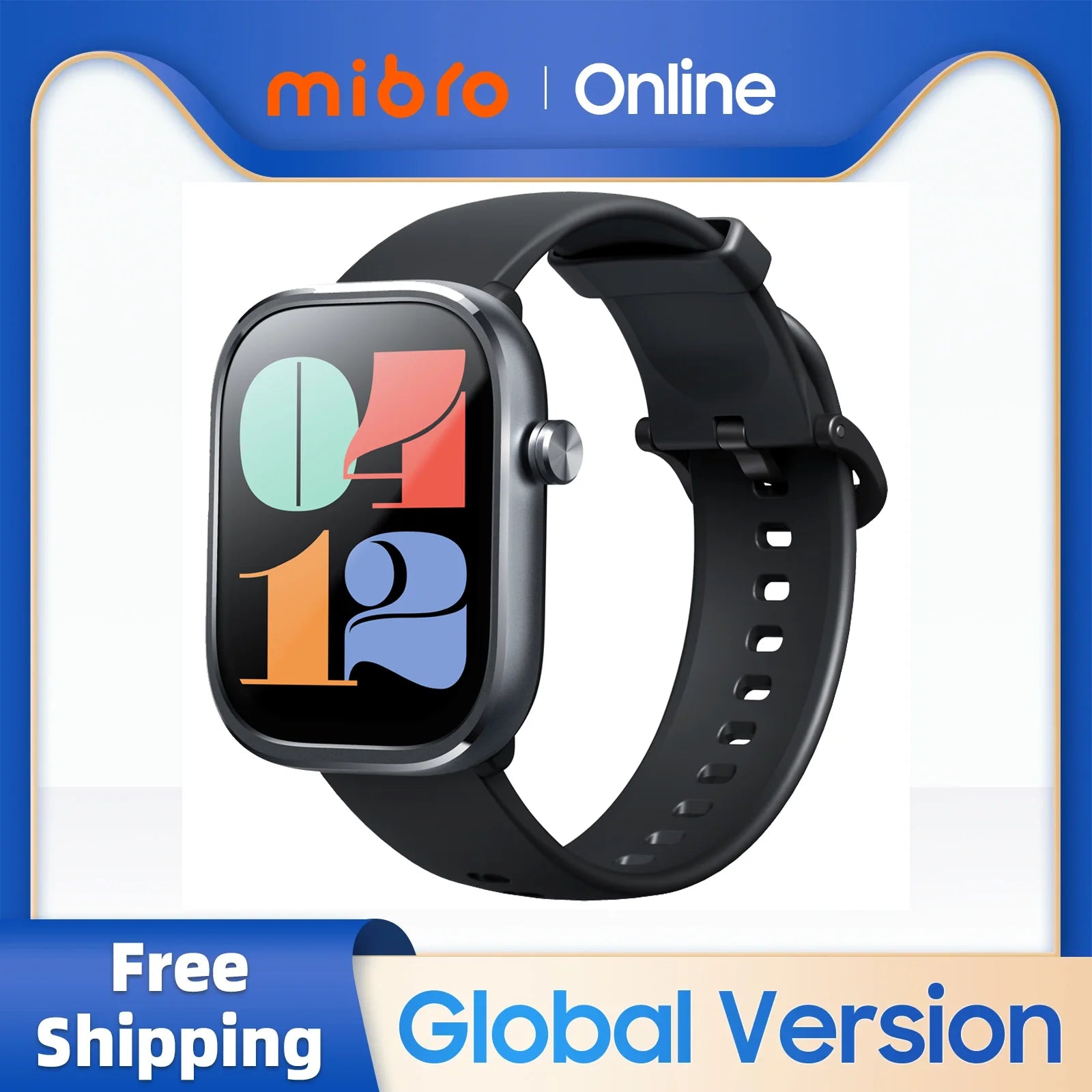 Mibro C4 Smartwatch – 2’’ Large Screen, Bluetooth Call, Heart & Oxygen Monitor