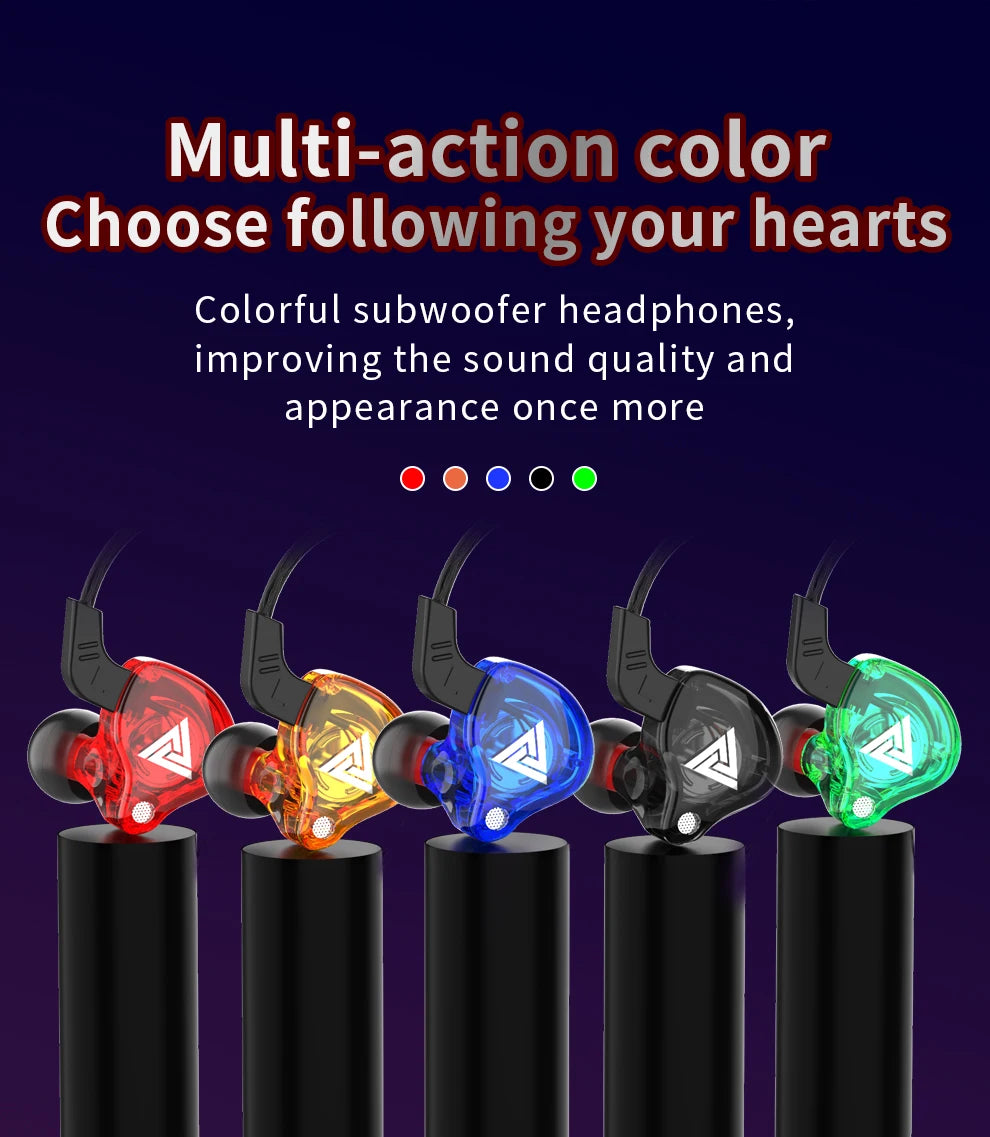 Original QKZ AK6 Earbuds – Stereo Sports Headphones