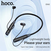 HOCO ES62 Neckband Wireless Earphones – Bluetooth HiFi Stereo Sports Earbuds