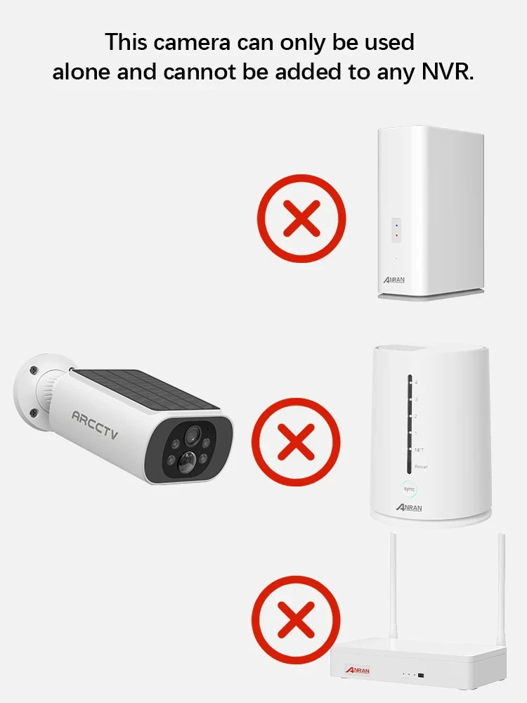 ARCCTV 2K Solar-Powered Wi-Fi Security Camera – Night Vision + Flash Alarm