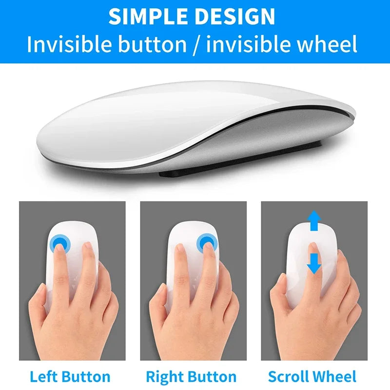Lenovo Rechargeable Bluetooth Mouse – Silent, Surface Touch, For Laptop & Mac