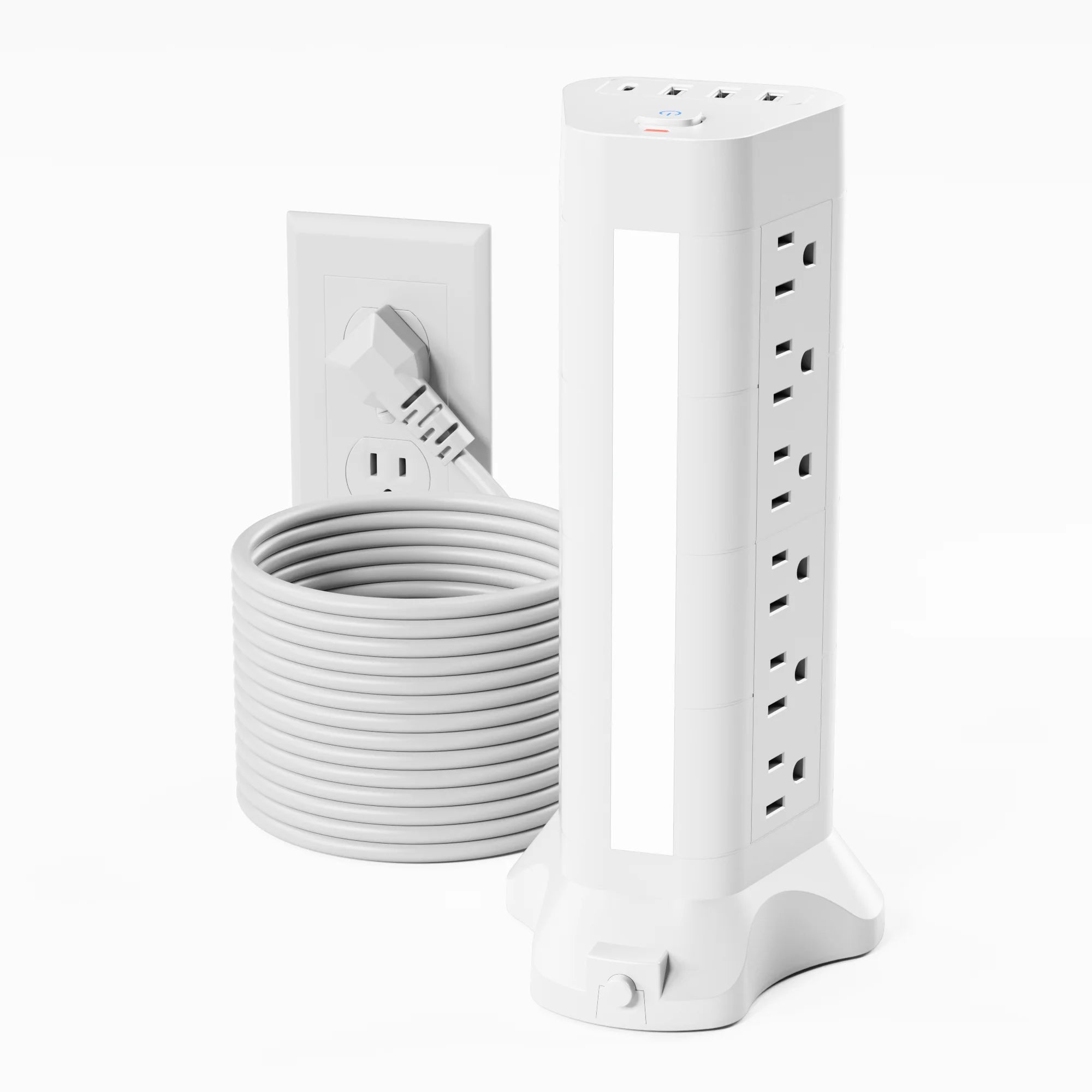 Power Strip  – Tower with 18 AC Outlets with 3 USB-A – 1 USB-C & Surge Protection