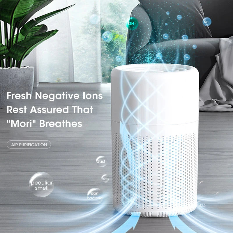 Mini Desktop Air Purifier – Portable H13 HEPA Air Cleaner (USB Type-C)
