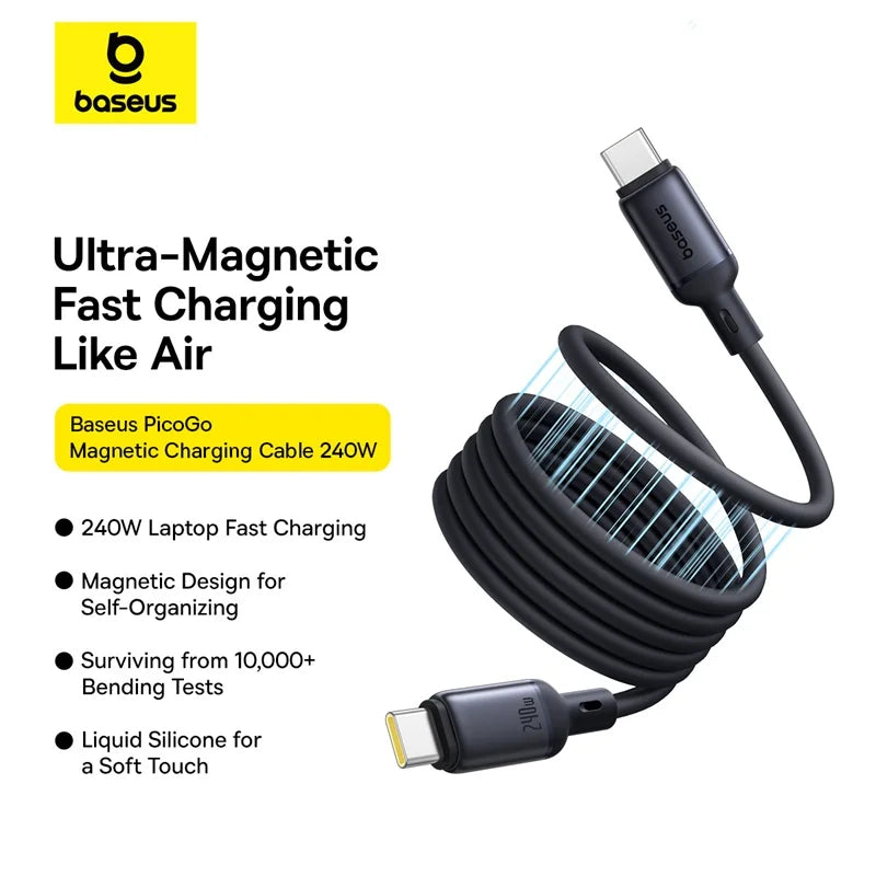 Baseus Picogo 240W Magnetic USB-C Fast Charging Cable