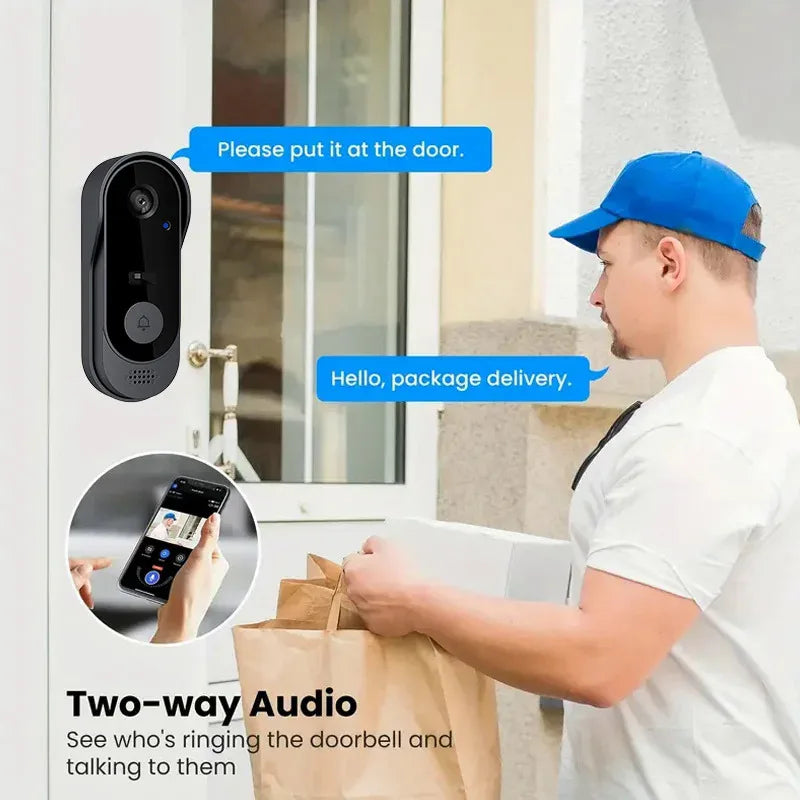 Tuya WiFi Doorbell Bundle – HD Video, Outdoor Camera & Smart Intercom
