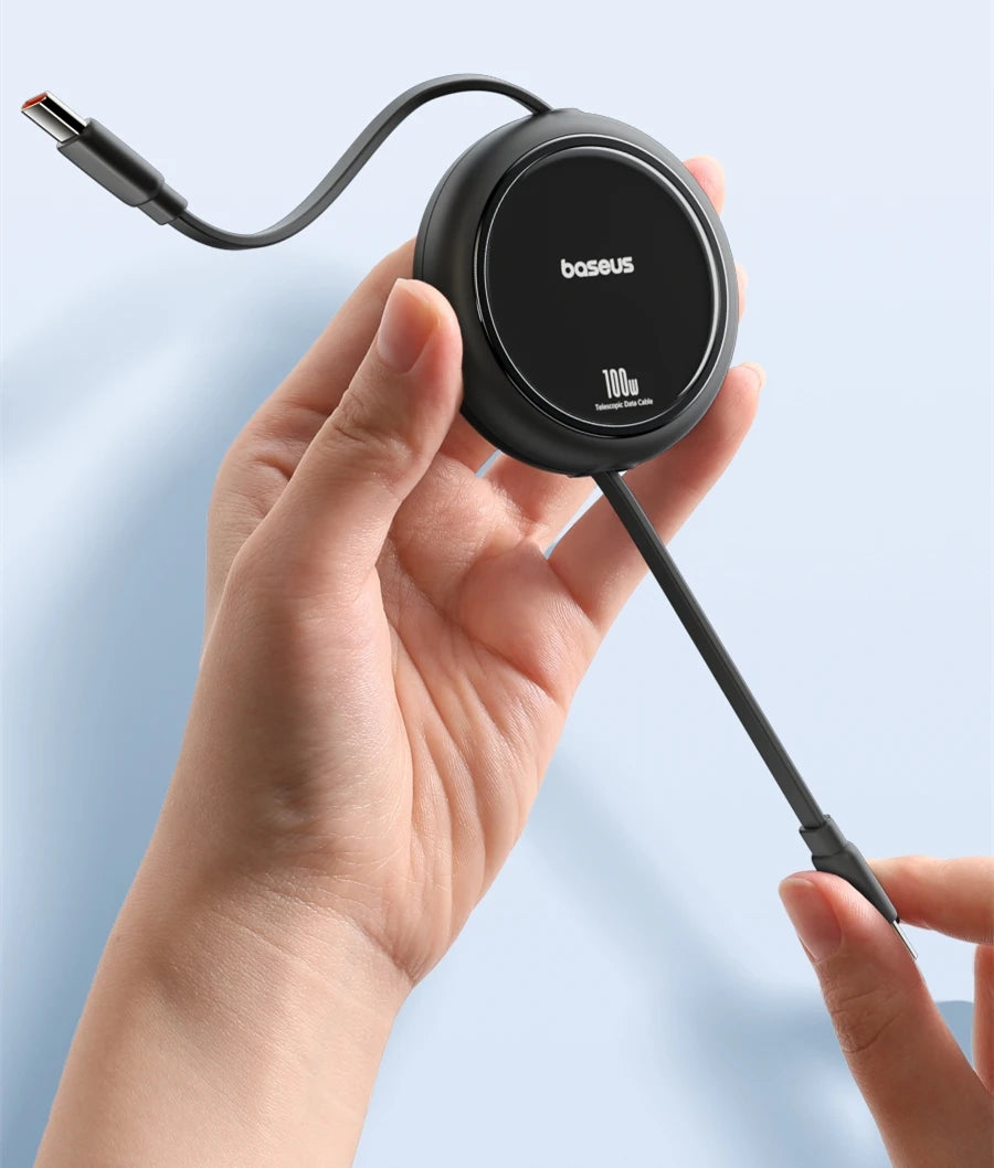 Baseus 100W Retractable USB-C Cable – Fast Charging