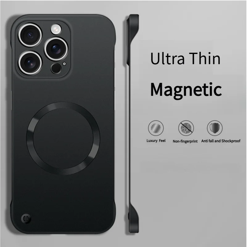 Ultra Slim Metallic Magsafe iPhone Case – Cooling Hard Cover