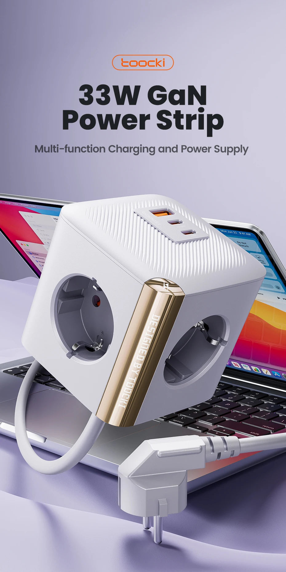 Toocki 33W GaN Fast USB-C Charger – PD Quick Charge for Phones & MacBook