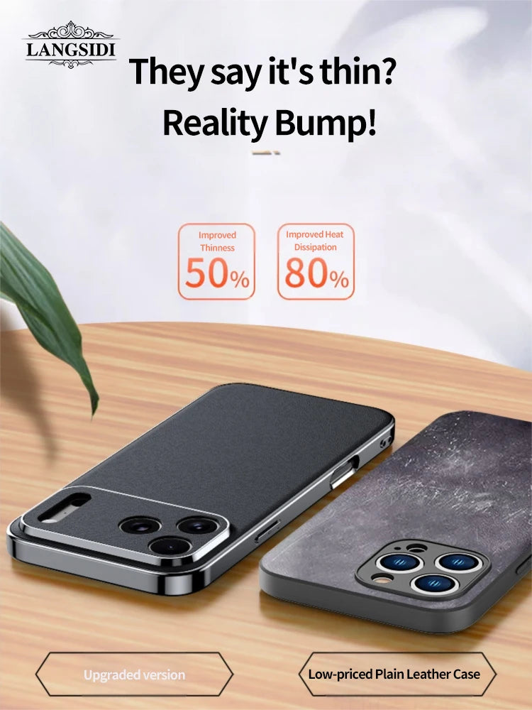 Luxury Leather Protective Case – iPhone 16 & 17 Series