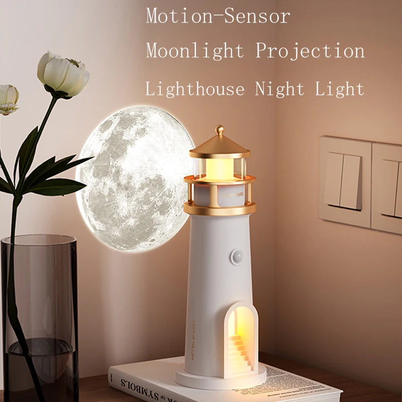 Moon Projection Night Lamp – Remote, Bluetooth & Motion Sensor