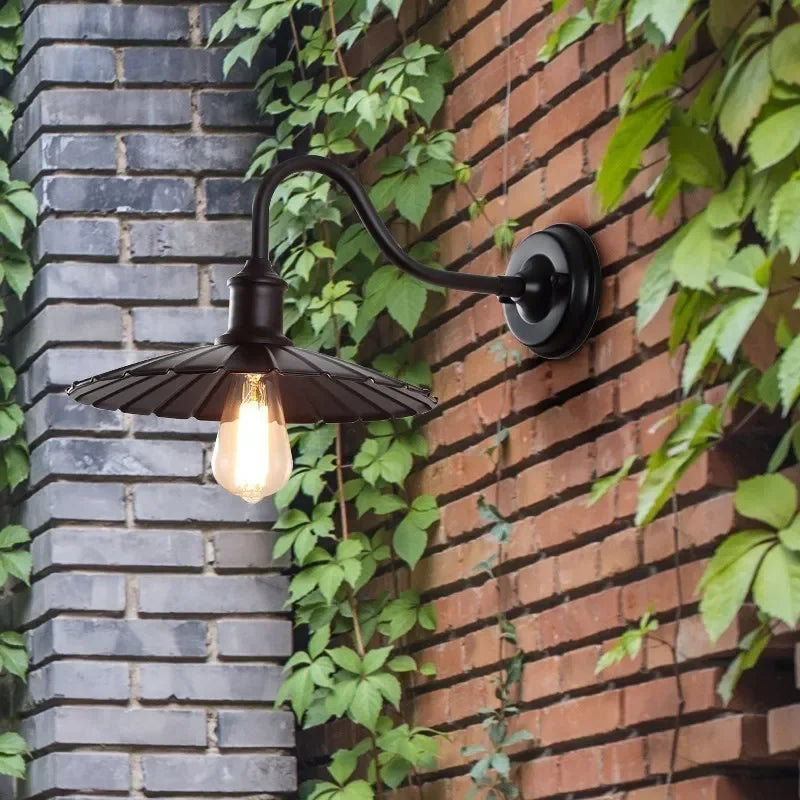 Retro LED Outdoor Wall Lamp – Waterproof, E27 Bulb Compatible
