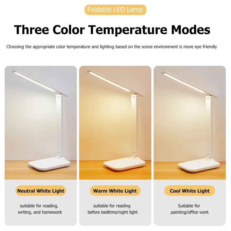 Foldable USB Desk Lamp – Reading & Study Night Light