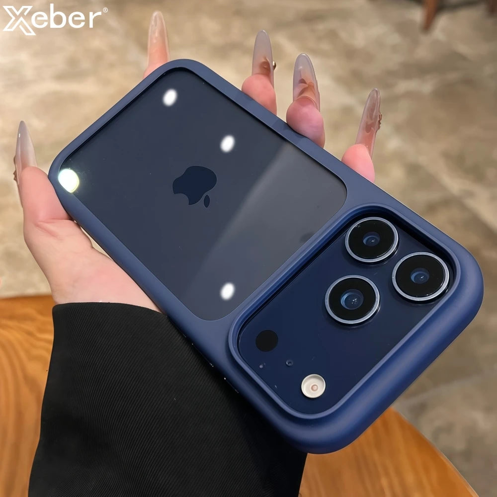 Intelligent Camera Touch Button Crystal Clear Phone Case for iPhone 17 Pro Max 17 Pro 17 Air Transparent Shockproof Cover Funda