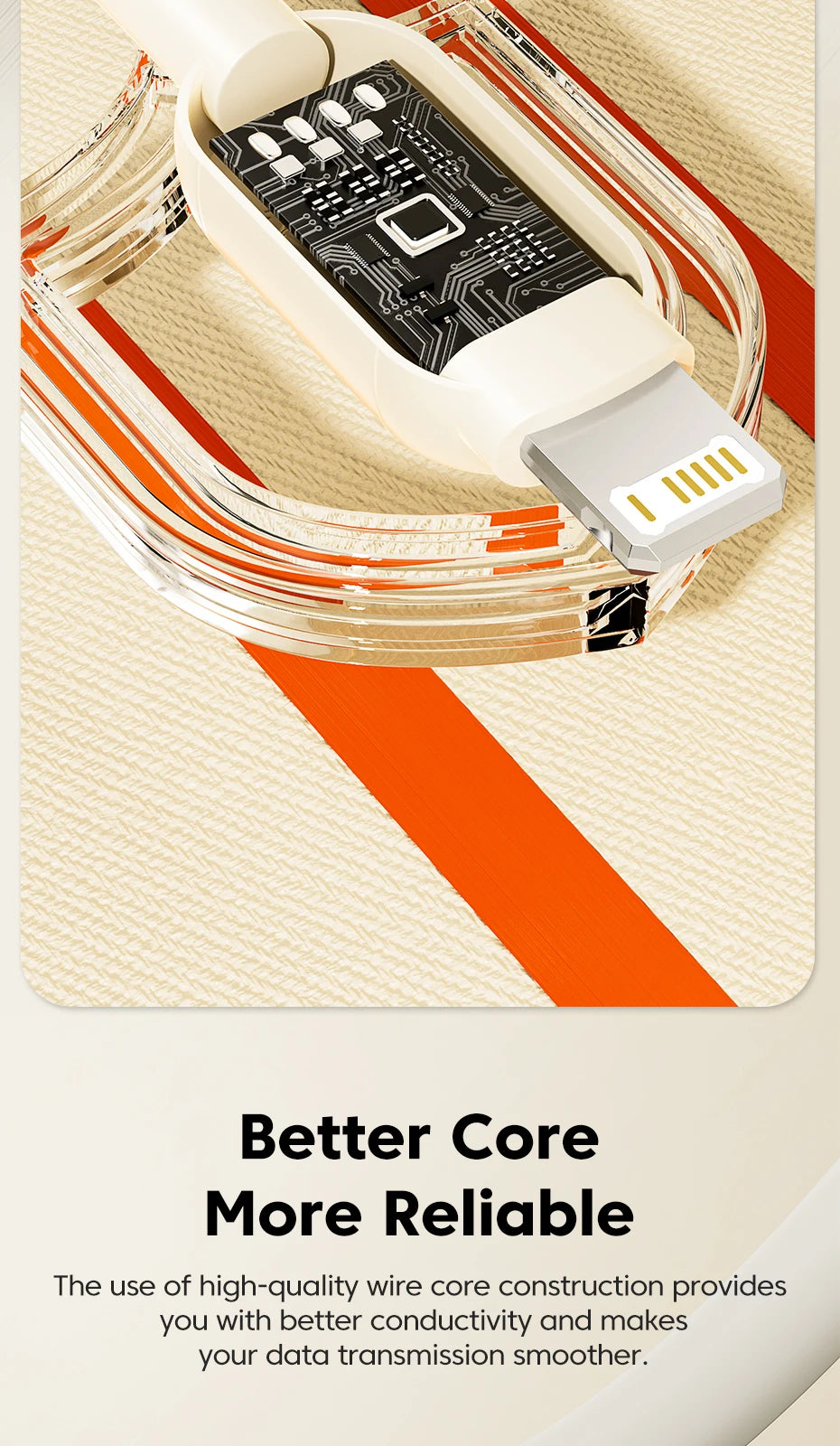 Toocki Fast USB Cable for iPhone & iPad – 2.4A Charging