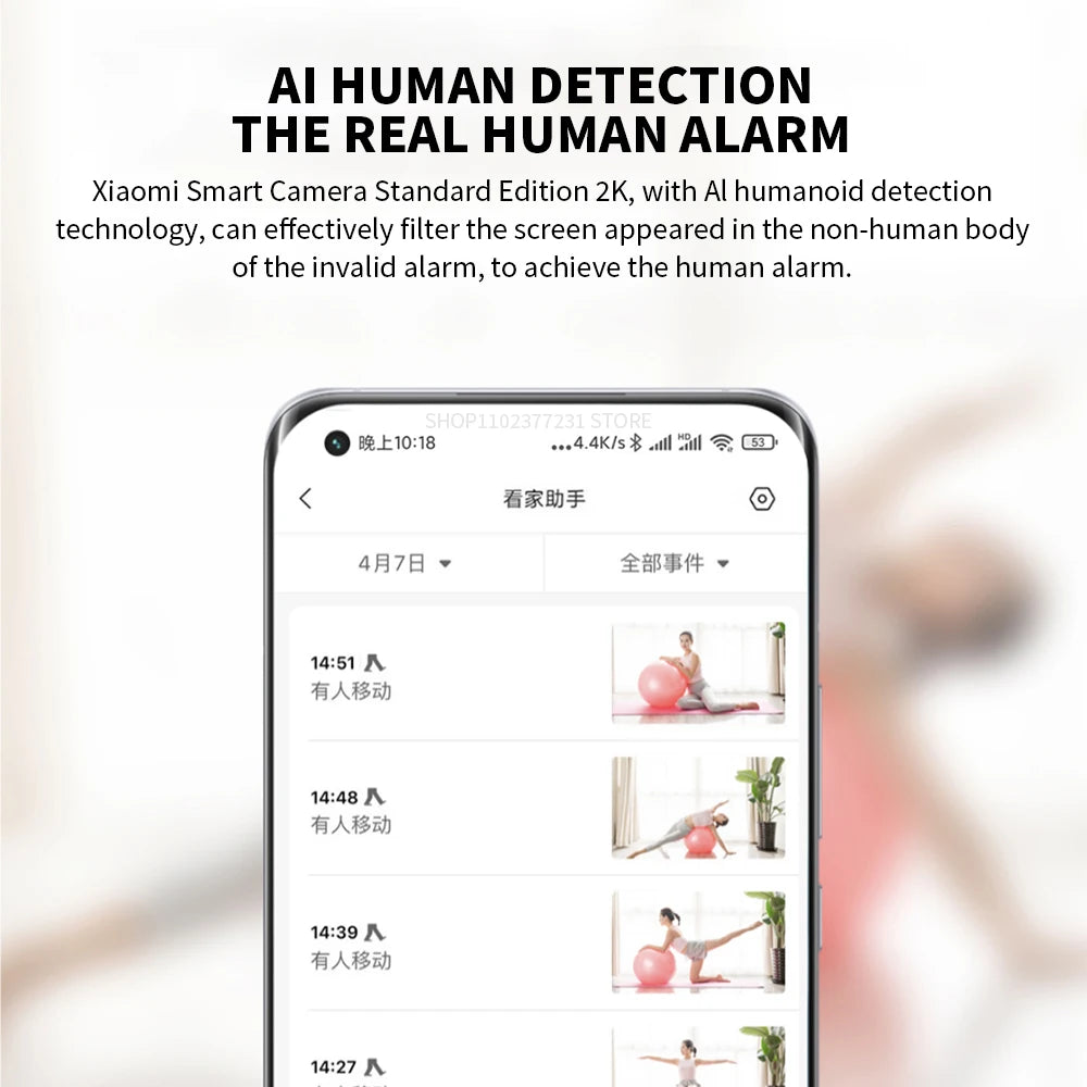 Xiaomi Indoor WiFi Security Camera – 2K HD, WiFi, Night Vision, Magnetic Base
