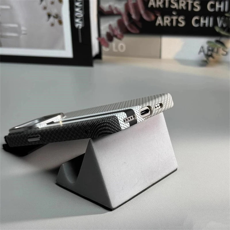 Carbon Fiber MagSafe iPhone Case – Hard Protective Cover
