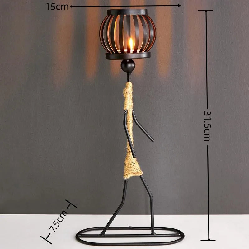 Metal Candlestick Figurine – Nordic Home Decor