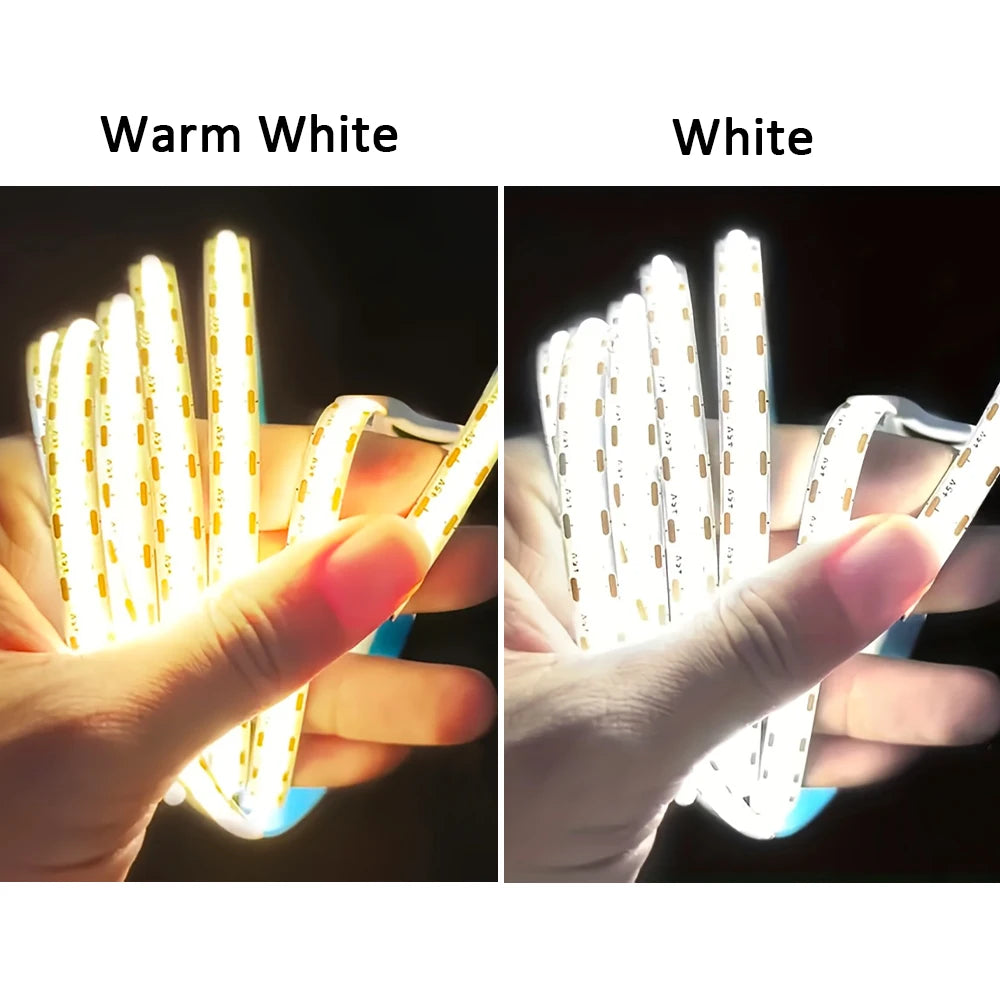 Motion Sensor LED Light Strip – Battery Powered COB Strip for Indoor Lighting