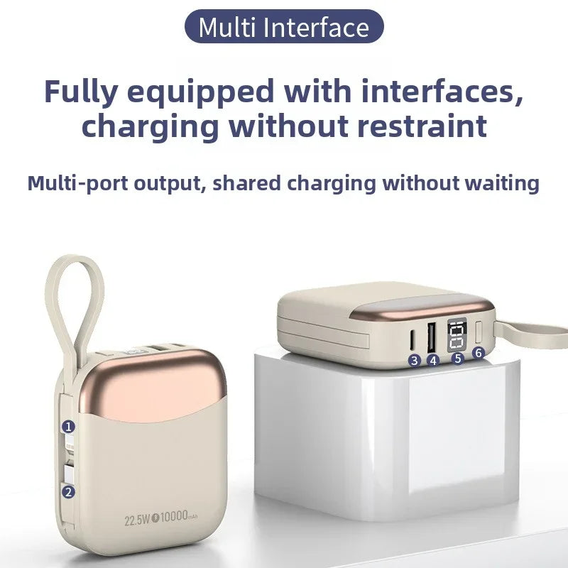 10000mAh Mini Power Bank – 66W Fast Charge, CCC Certified
