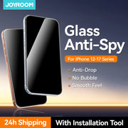 JOYROOM Privacy Screen Protector – Anti-Spy Tempered Glass for iPhone (15 → 17 Series)