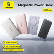 Ultra-Slim Baseus Magnetic Power Bank – 5000mAh