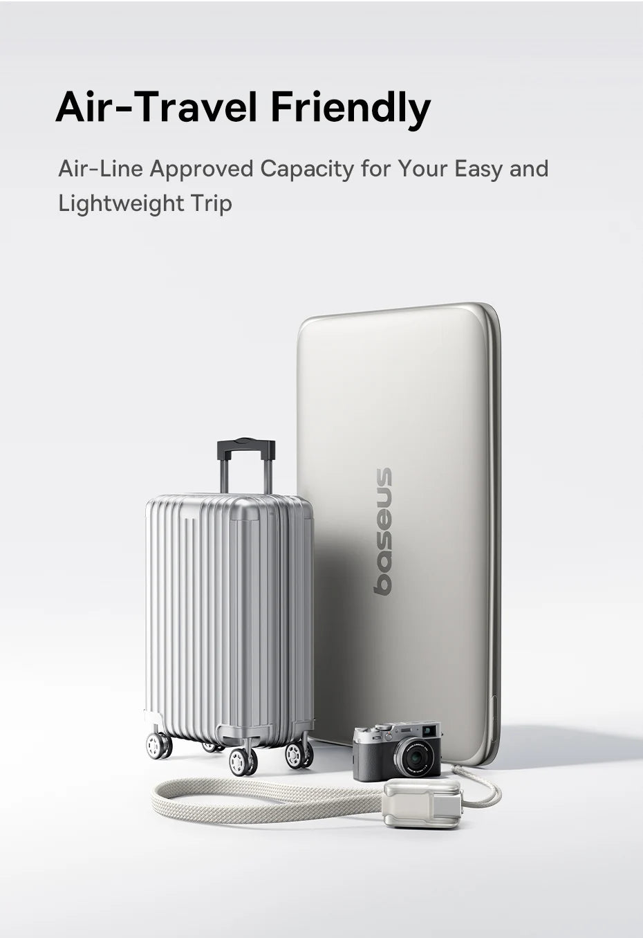 Baseus 10,000mAh Magnetic Power Bank – Wireless 15W & PD 27W Fast Charge