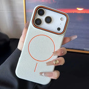Frosted Hit Color Lichee Pattern Magnetic TPU Case – iPhone 17 Series & More