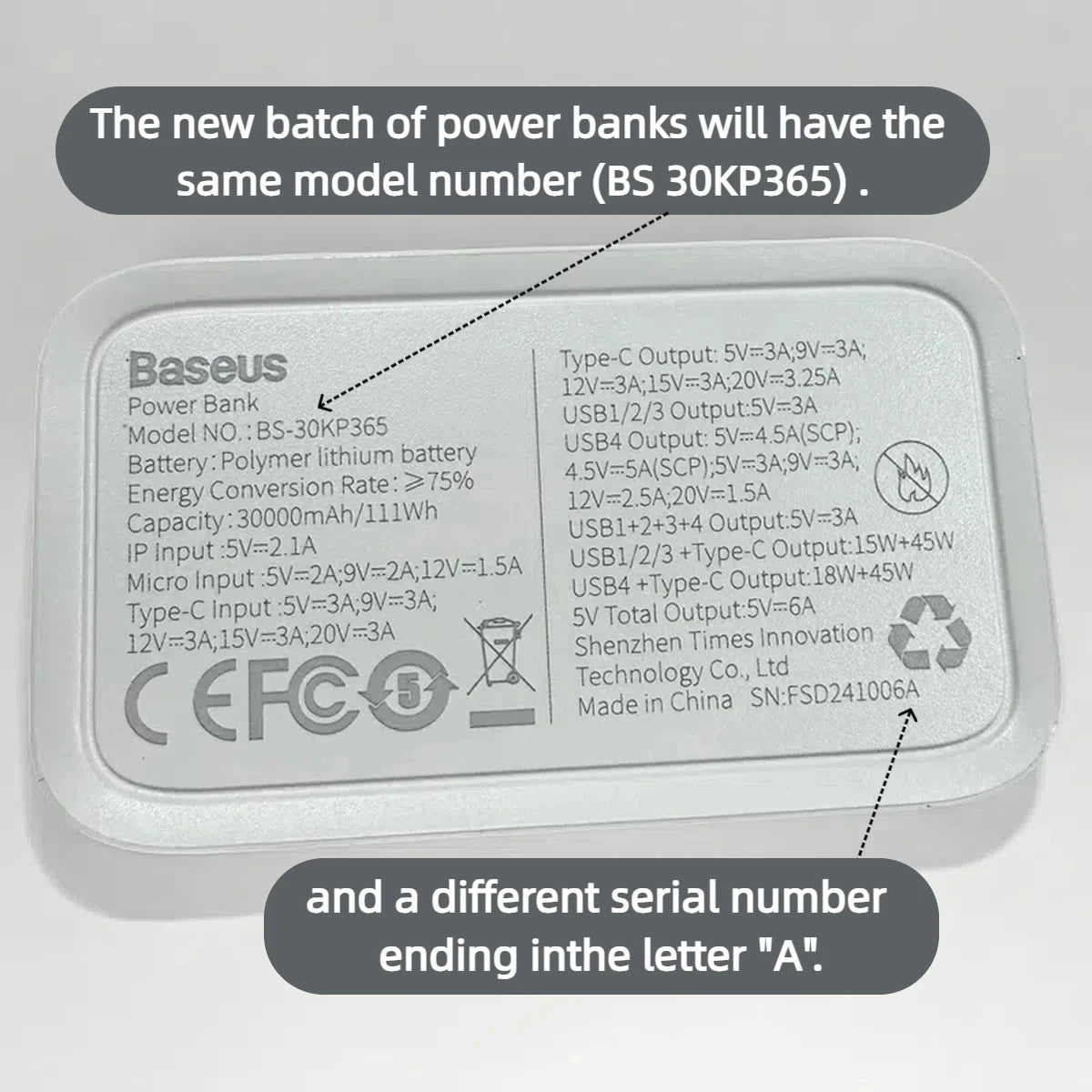 Baseus 65W 30,000mAh Power Bank – PD Quick Charging Portable Charger