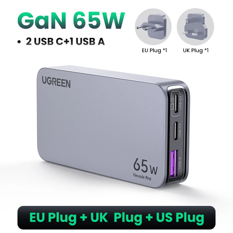 UGREEN 65W GaN Fast Charger for Phone & Laptop