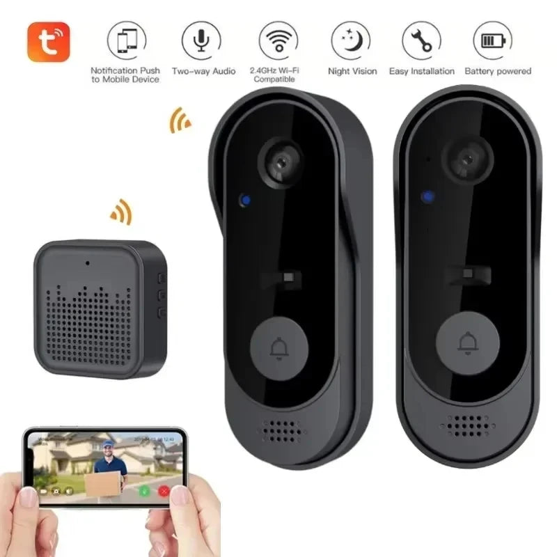 Smart Wi-Fi Camera Doorbell – HD Video Intercom & Night Vision