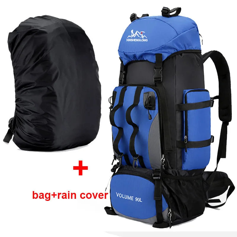 90L Waterproof Hiking Backpack – Large Capacity Camping & Trekking Bag