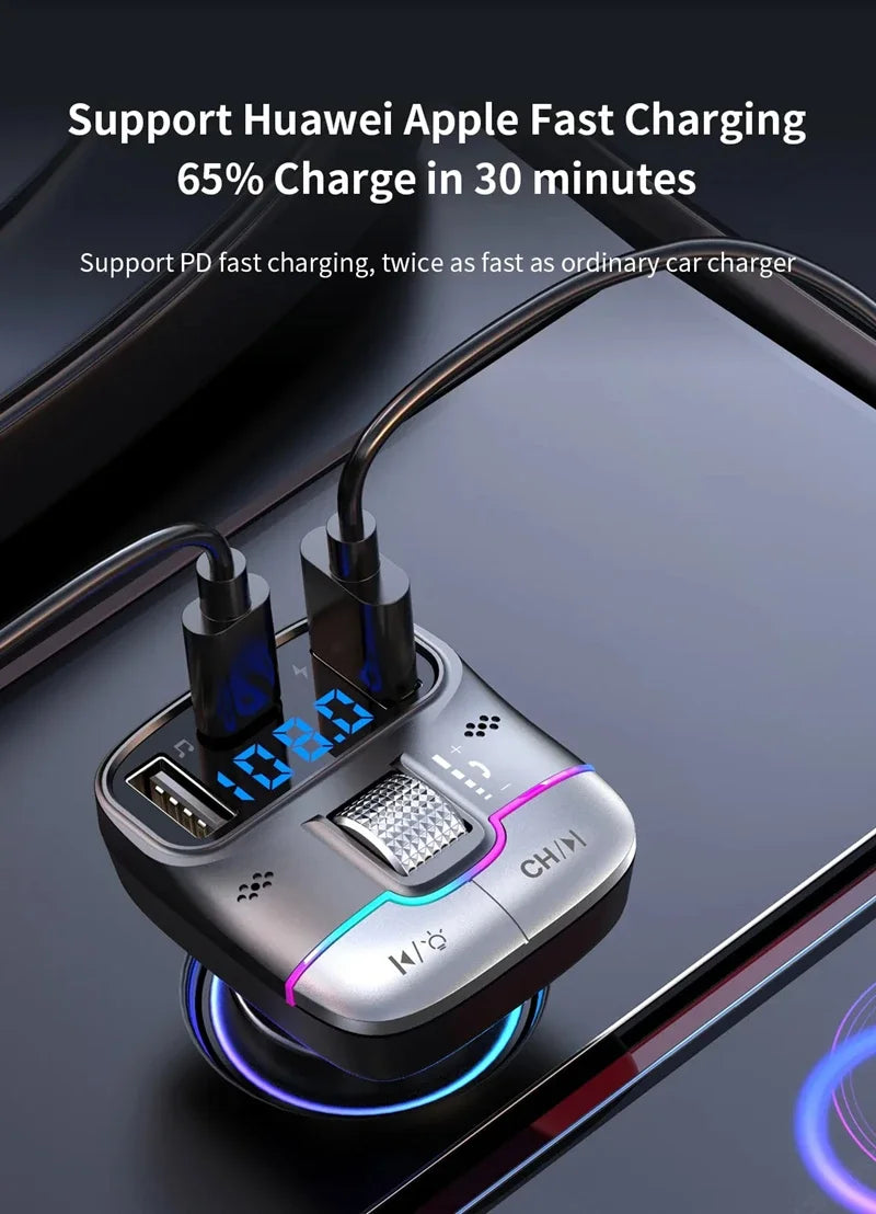 Xiaomi FM Transmitter Bluetooth 5.4 – Car AUX Player