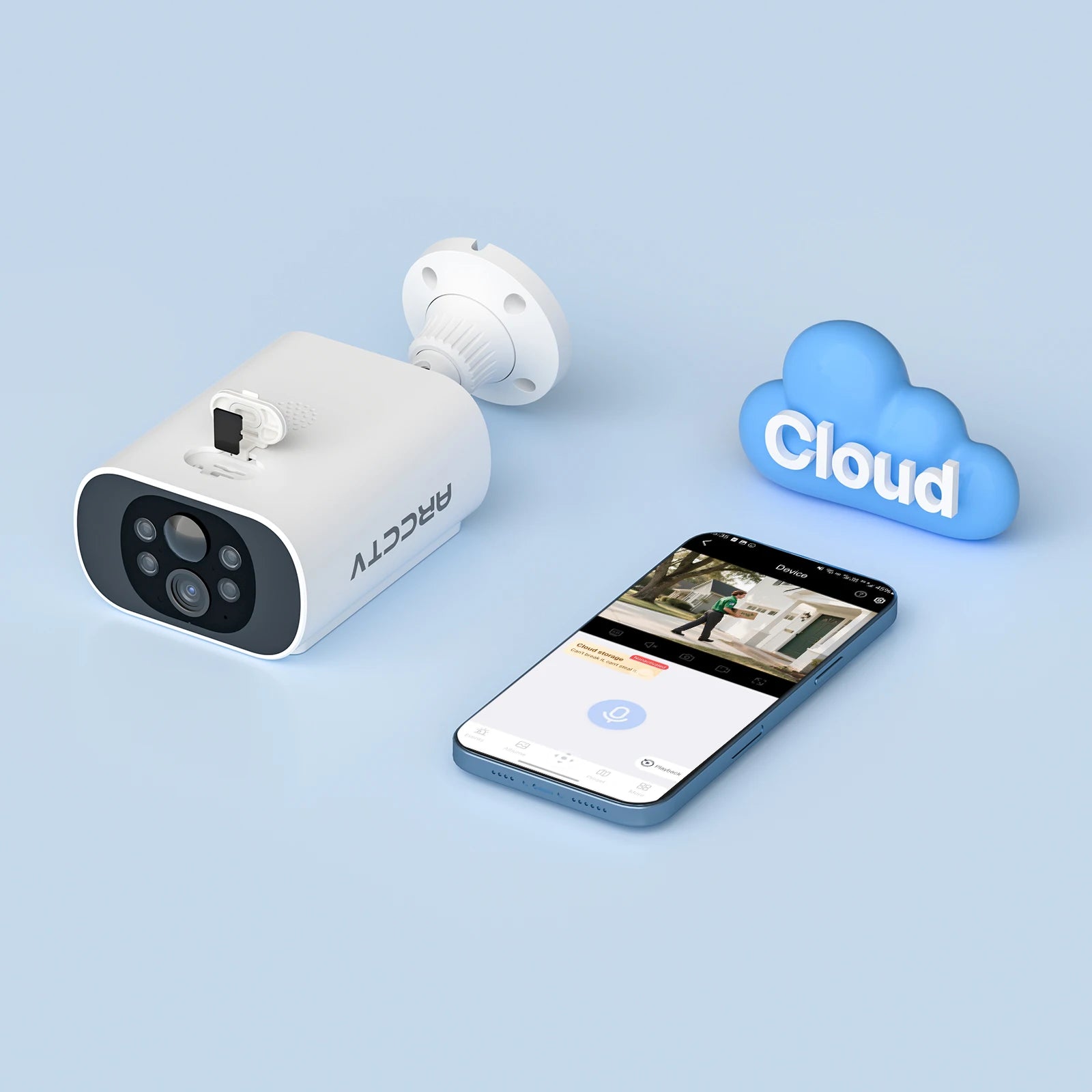 ARCCTV 2K Solar-Powered Wi-Fi Security Camera – Night Vision + Flash Alarm
