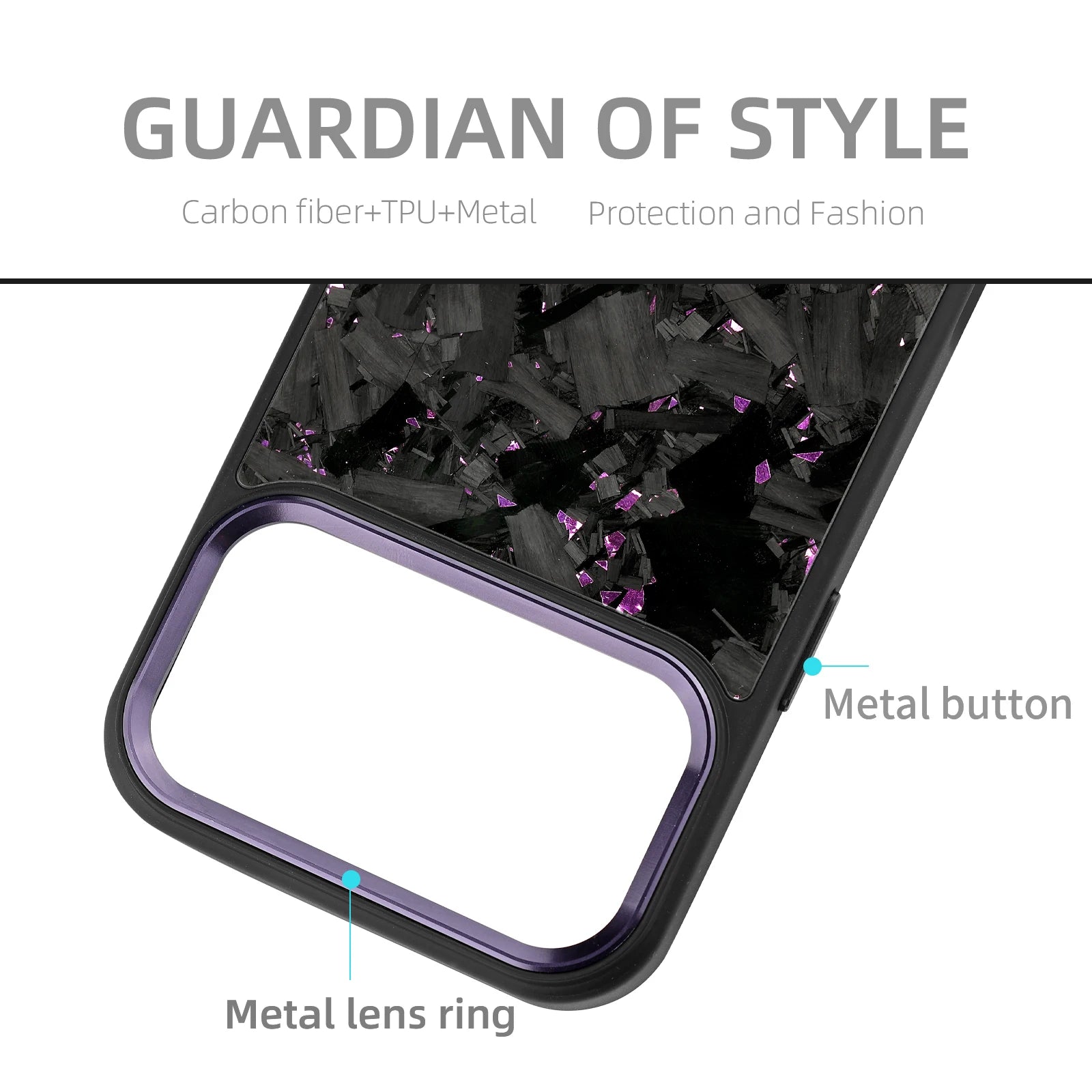 Forged Carbon Fiber Case for iPhone 17 17Air 17Pro 17 Pro Max with Magsafe and Metal Camera Lens /Buttons Anti-drop Phone Cover