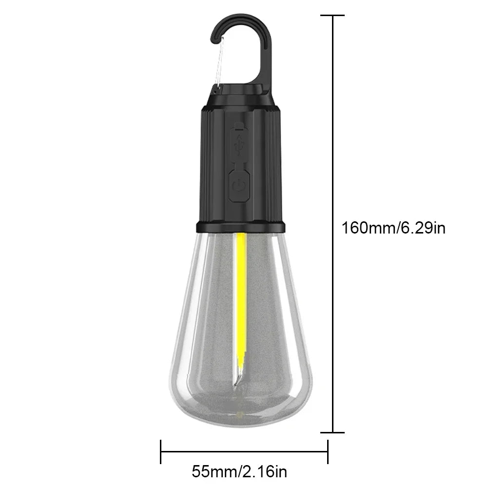 Outdoor USB Rechargeable LED Lamp Bulbs High Brightness Emergency Light Hook Up Camping Fishing Portable Lantern Night Lights