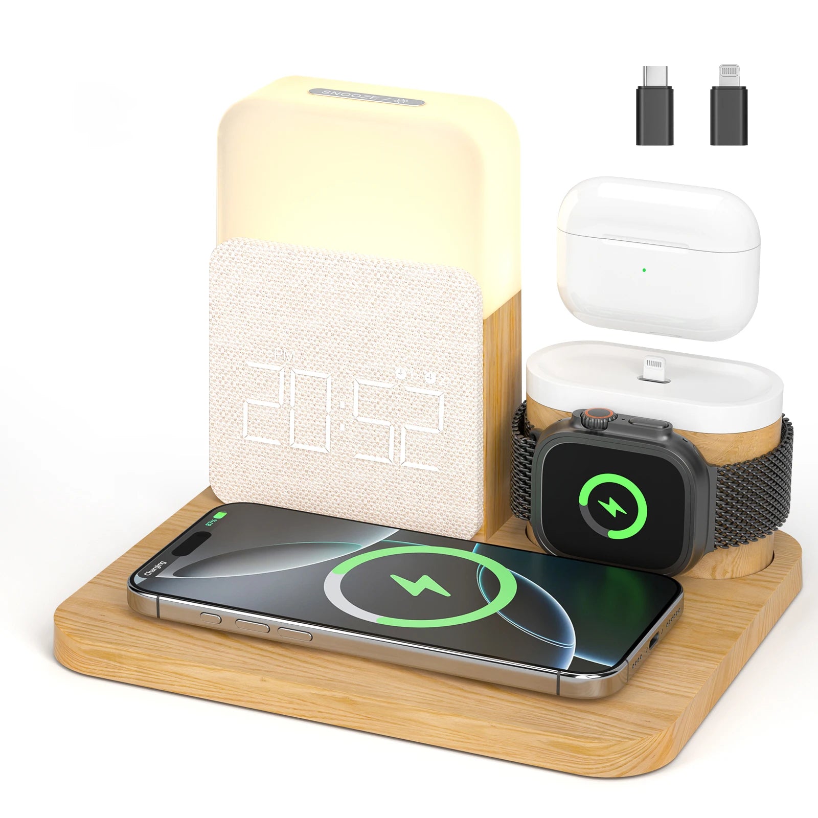 7-in-1 MagSafe Wireless Charger – Alarm & Night Light