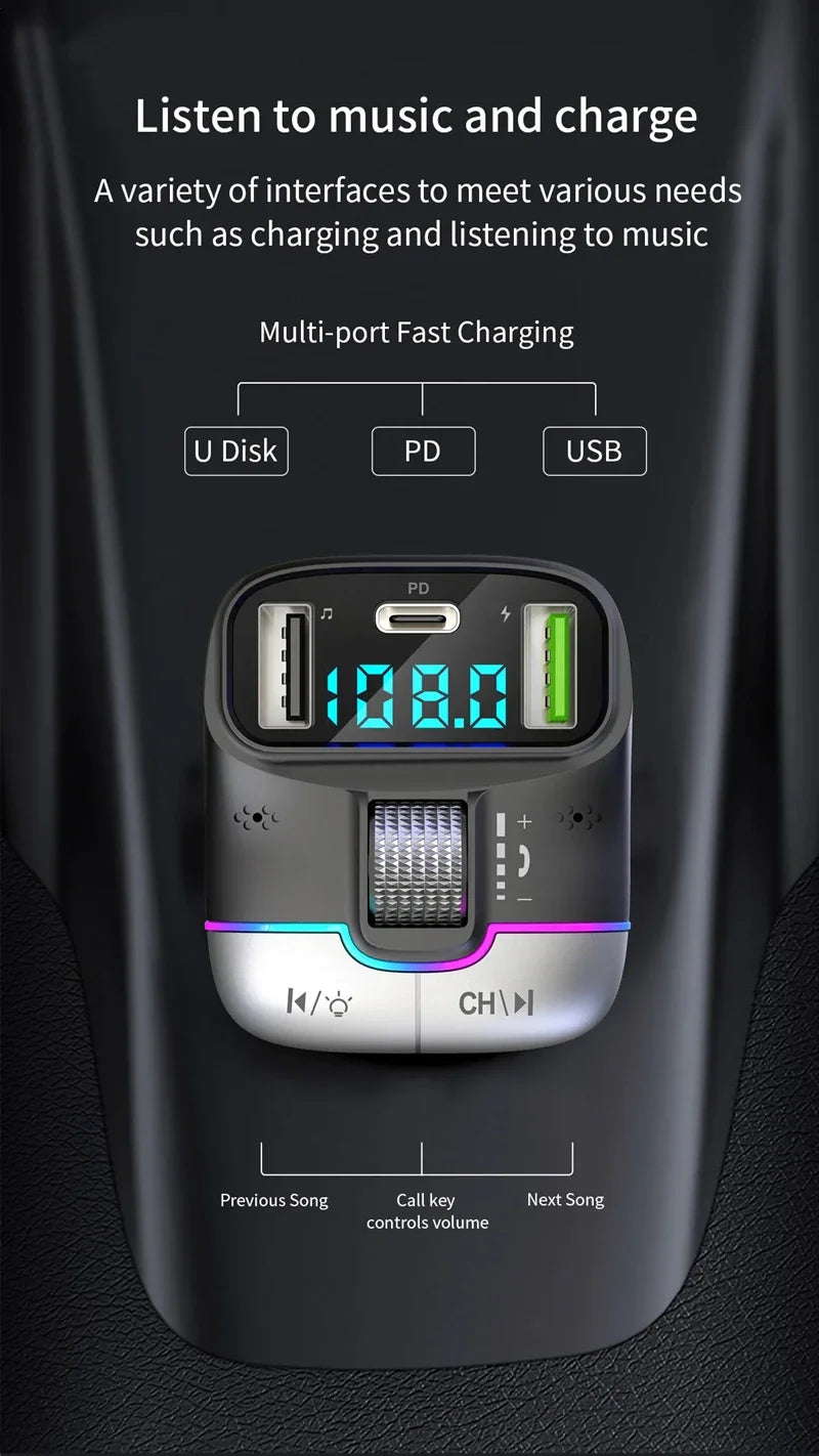 Xiaomi FM Transmitter Bluetooth 5.4 – Car AUX Player