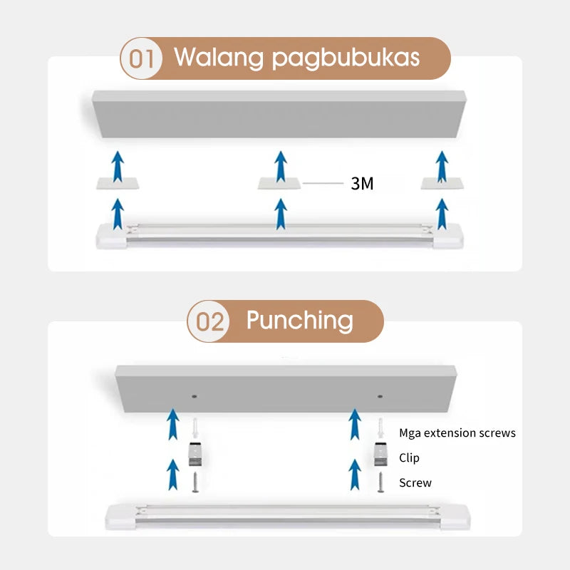 LED Tube Light with Switch – Wired Lighting Strip (10W / 20W Options)