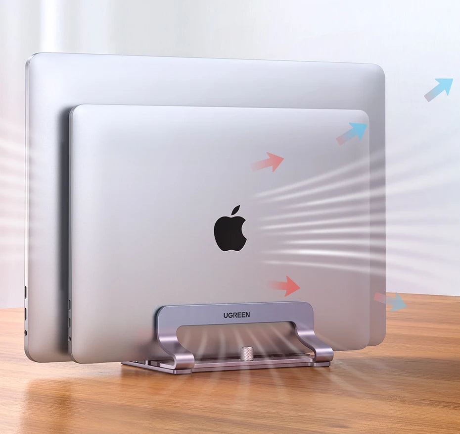 UGREEN Foldable Laptop Stand – Aluminum Vertical Holder for MacBook & PC