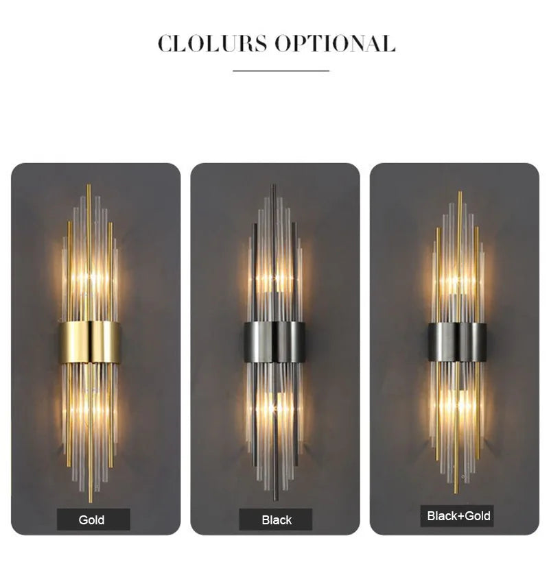 Luxury LED Gold Wall Sconce – Indoor Designer Lighting