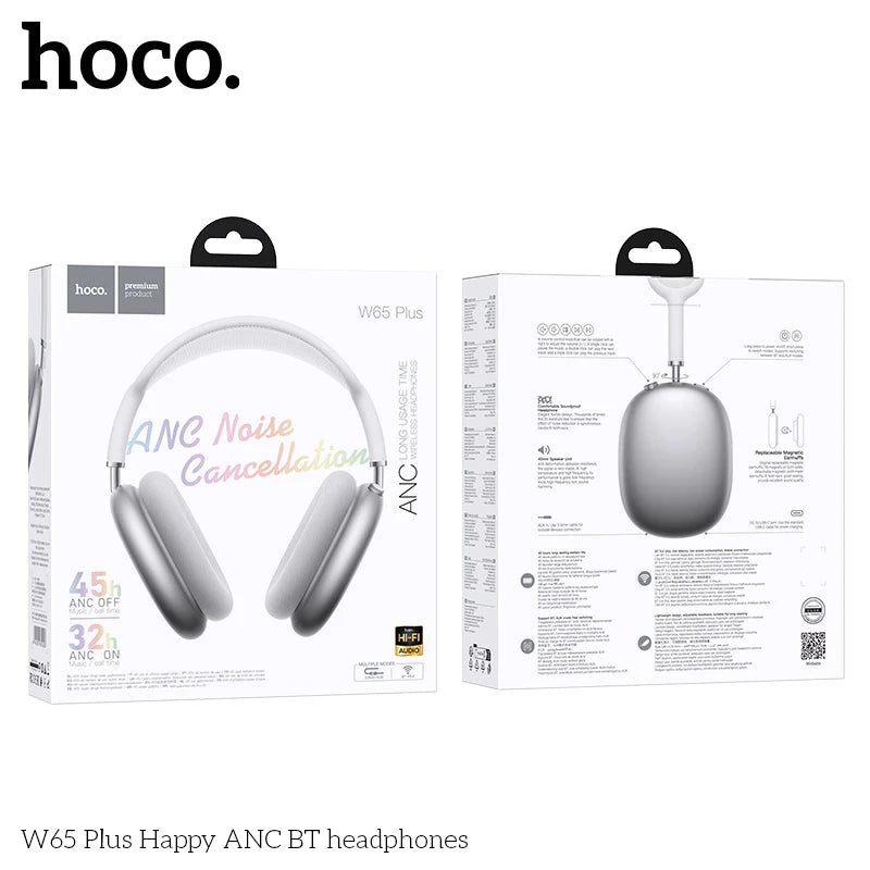 Wireless Over-Ear HOCO W65 Plus – ANC & HiFi Audio