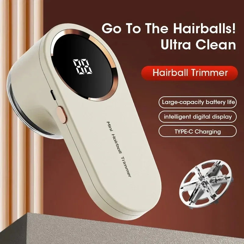 Portable Electric Lint Remover – Rechargeable Fabric Shaver with LED Display