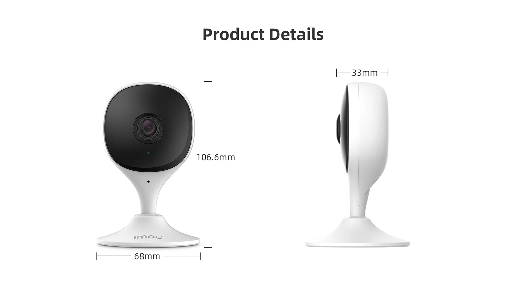 IMOU Cue 2E Indoor Wi-Fi Security Camera – Human Detection, Night Vision, 1080P Monitoring