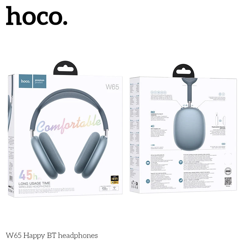 Bluetooth 5.4 HOCO W65 Headphones – HiFi & Mic
