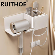 Hair Dryer & Straightener Stand – Bathroom Shelf Organizer for Styling Tools