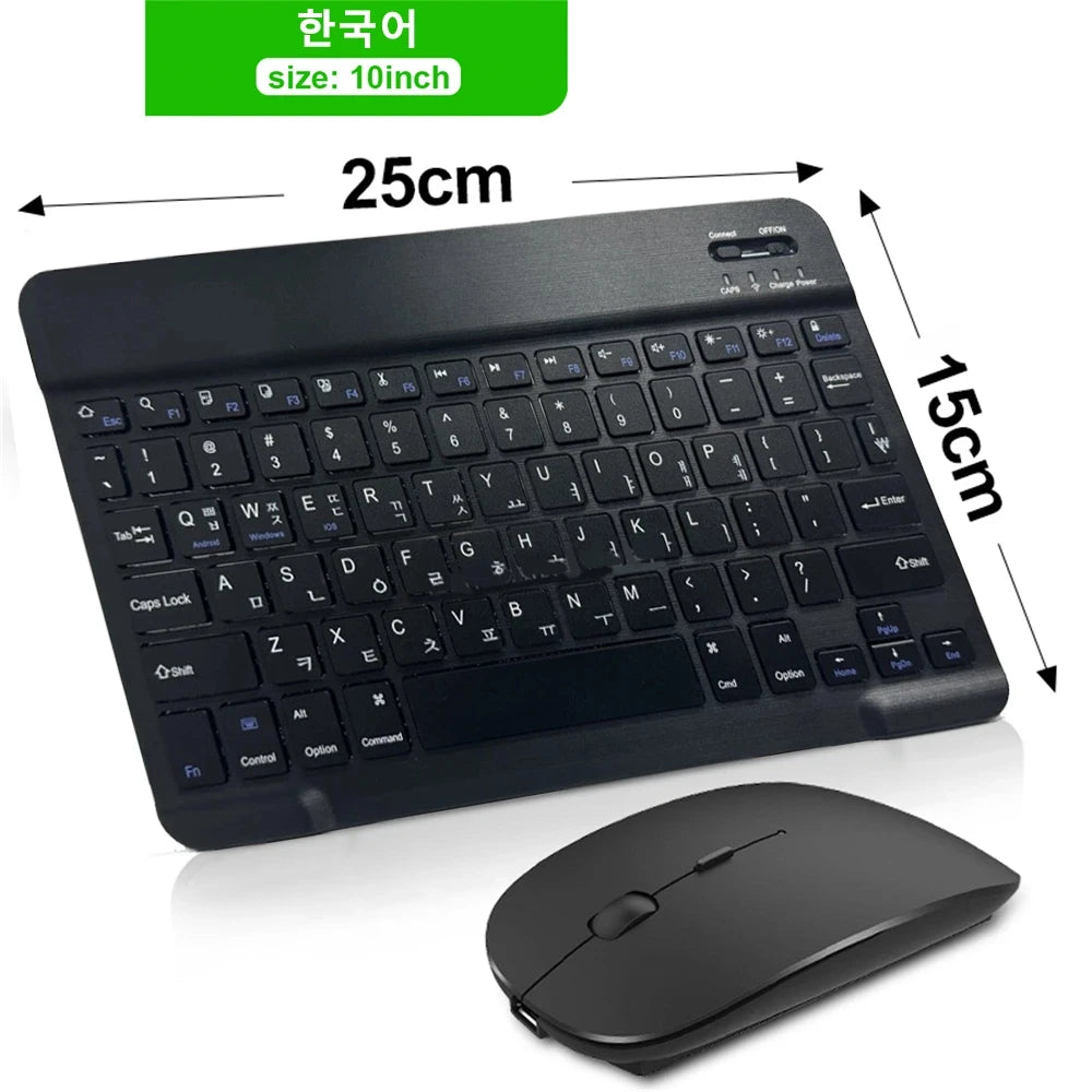 Wireless Keyboard Mouse Combo – iPad, Android, Windows Tablet, Multi-Language