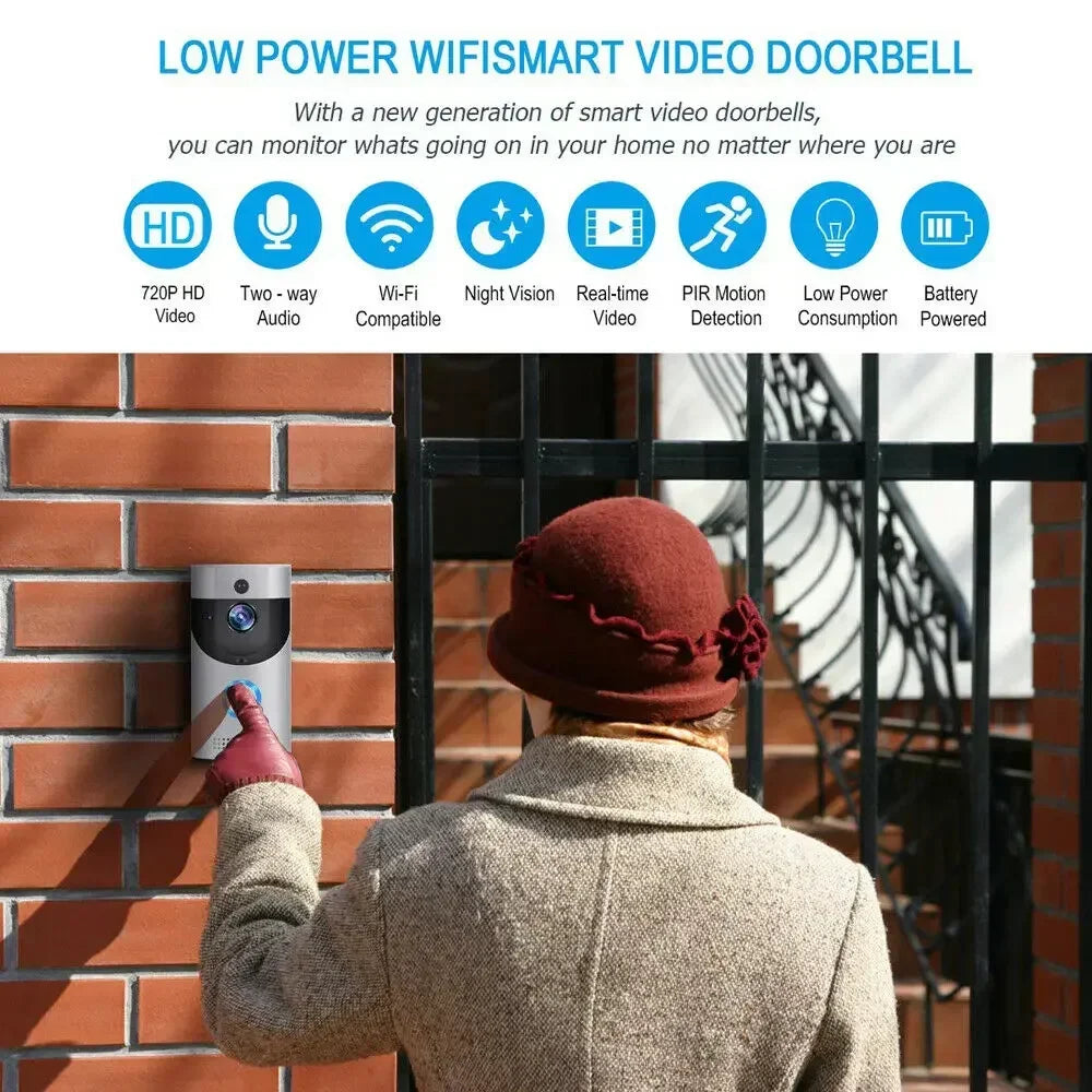 Battery-Powered WiFi Doorbell Camera – Smart Security for House